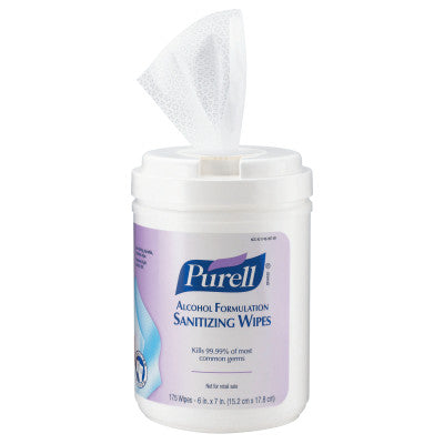 Purell Alcohol Formulation Sanitizing Wipes, White