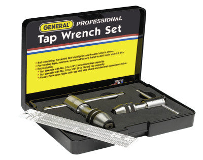 Ratcheting Tap Wrench Sets, Length, No. 0 - No. 8, No. 12 - 1/2 in Tap Sizes