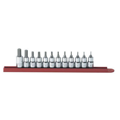 12 Piece Bit Socket Sets, 3/8 in, SAE