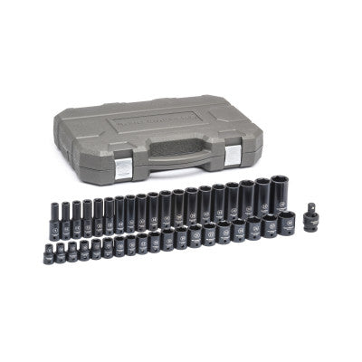 Deep Impact Drive Socket Sets, 1/2 in Drive, 6 Point, 39 Pc., 9-30 mm