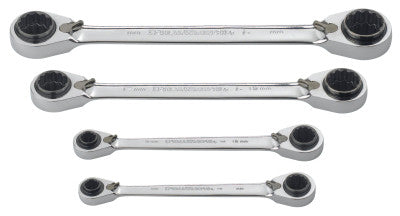 4 Pc. QuadBox Double Box Ratcheting Wrench Sets, Inch