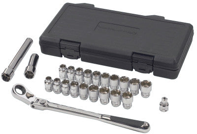 23 Piece Pass-Thru Vortex Ratchet Set, 3/8 in, 6 Point