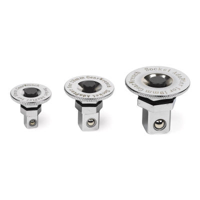 Ratcheting Wrench to Square Drive Adapter Sets, Chrome, Alloy Steel