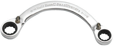 Half-Moon Reversible Double Box Ratcheting Wrenches, 5/8 in; 11/16 in