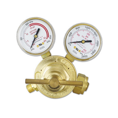 Single Stage Regulators, Acetylene, CGA 520, 400 psi inlet