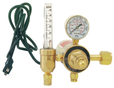 Heated Regulators/Flowmeters, Carbon Dioxide, CGA 320, 4,000 psi inlet