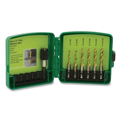 7PC DRILL/TAP BIT KIT FOR STAINLESS STL (STNDRD)