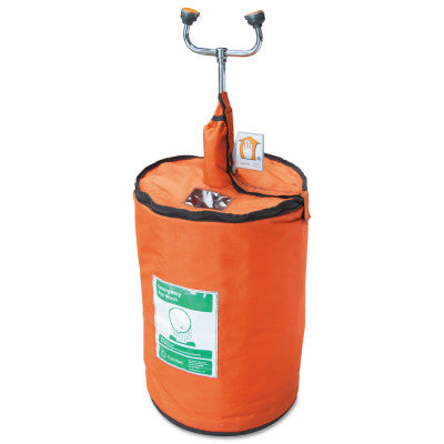 Portable Eyewash/Drench Hose Units with Heated Insulation Jacket, 15 gal