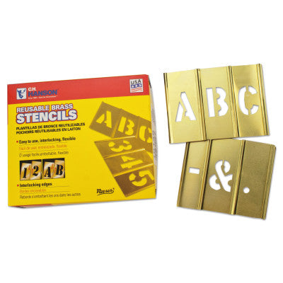 33 Piece Single Letter Sets, Brass, 1 in