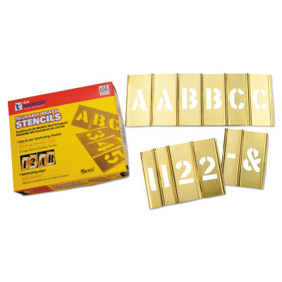 Brass Stencil Letter & Number Sets, Brass, 2 in