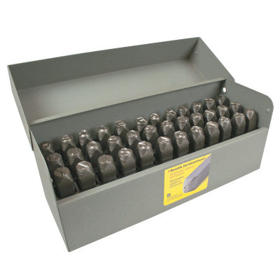 Standard Steel Hand Stamp Sets, 3/8 in, 0 thru 8; A thru Z