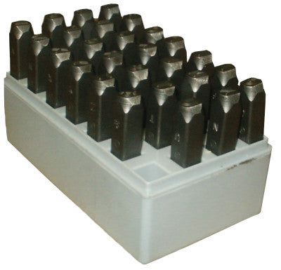 Heavy Duty Steel Hand Stamp Sets, 1/8 in, A thru Z