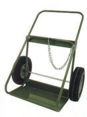 400 Series Carts, Holds 2 Cylinders, 9.5"-12.5" dia., 16 in Pneumatic Wheels