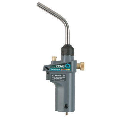 TurboTorch TX503 Self-Lighting Air, Propane and MAPP Hand Torch, 8in, Plastic/SS