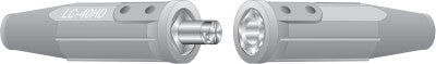Cable Connector, Single Oval-Point Screw Connection, 1/0-4/0 Cap., Black