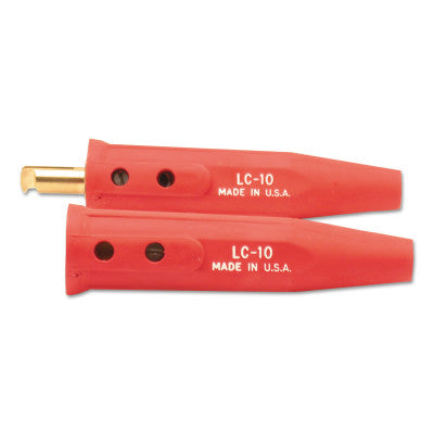 Cable Connector, Single Oval-Point Screw Connection, 1/0-4/0 Cap., Red