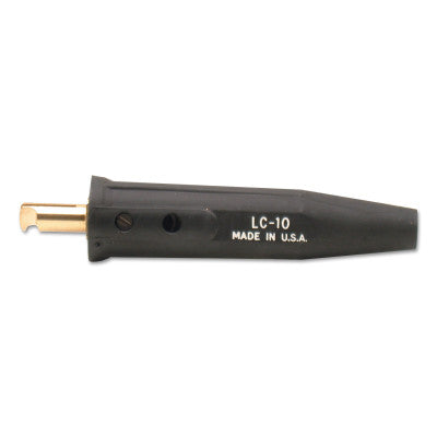 Cable Connector, Single Oval-Point Screw Connection, Male, 1/0-4/0 Cap., Black