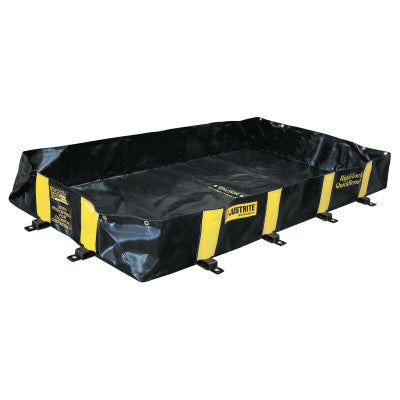 Rigid-Lock QuickBerm Spill Containment Berms, Black, 355 gal, 8 ft x 6 ft