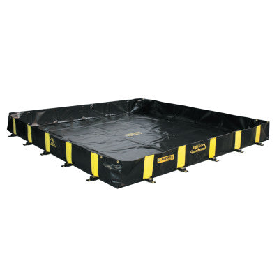 Rigid-Lock QuickBerm Spill Containment Berms, Black, 1075 gal, 12 ft x 12 ft