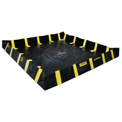 QuickBerm Spill Containment Berms, Black/Yellow, 745 gal, 10 ft x 120 in