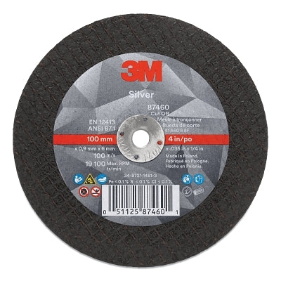 3M SILVER CUT-OFF WHEELT41 4"X.035"X1/4"