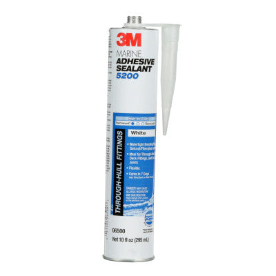 Marine Adhesive Sealants, 1/10 gal, Cartridge, White