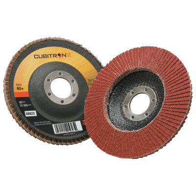 Cubitron II Flap Disc 967A, 4 1/2", 40 Grit, 7/8" Arbor, 13,300 rpm, Type 29
