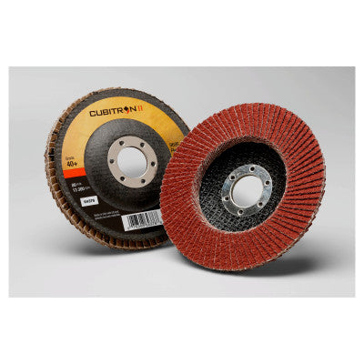 Cubitron II 969F Flap Discs, Ceramic, 4 1/2 in Dia, 7/8 in Arbor, 40+ Grit