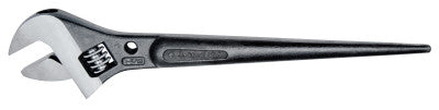 Adjustable-Head Construction Wrenches, 11in Long, 1 5/16 in Opening, Black Oxide