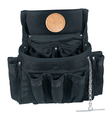 PowerLine Tool Pouches, 19 Compartments, Black, Cordura Fabric