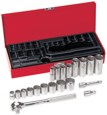 20 Piece Socket Sets, 3/8 in