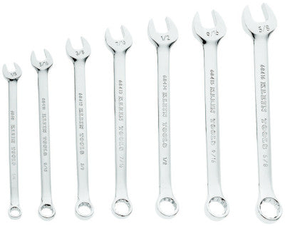 7 Piece Combination Wrench Sets, 6; 12 Points, Inch