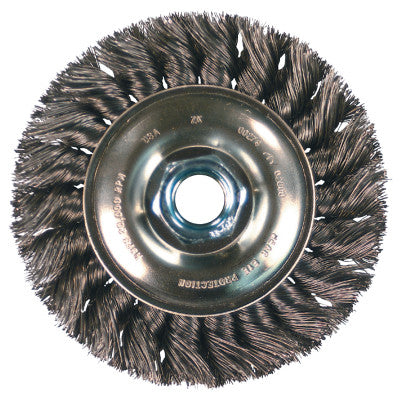 Standard Twist Knot Wheel, 4 in D x 5/8 in W, 0.014 Carbon Steel, 20,000 rpm