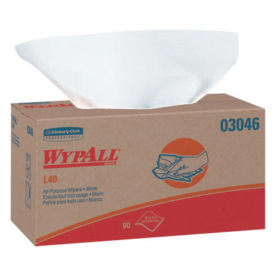 WypAll L40 Wipers, Pop-Up Box, White