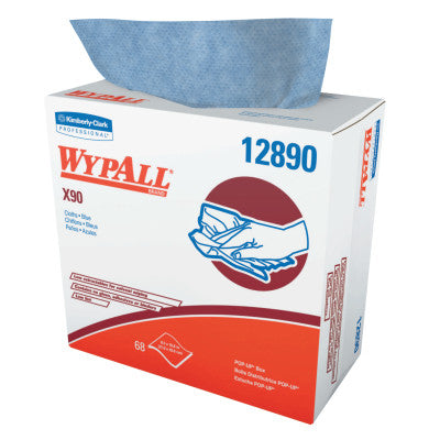 WypAll X90 Towels, 8 3/10 in x 16 4/5 in, Blue