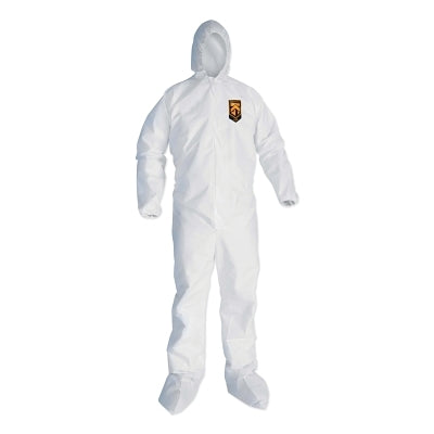 LARGE WHITE KLEENGUARD GP COVERALL ZIPPER FRON