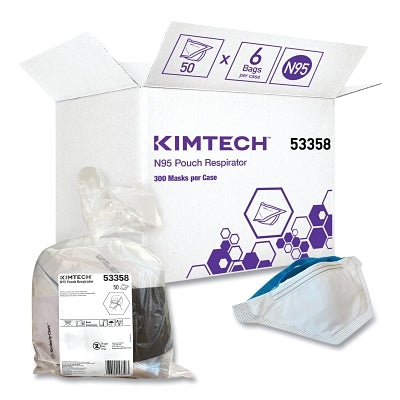 N95 POUCH RESPIRATOR MEDICAL WHT/BLU BAND