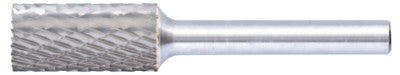 Carbide Cylindrical/End Cut Shaped Bur Bit, 3/8"Dia. x 3/4"L Cut, 3R Double Cut