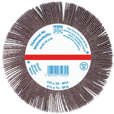 Angle Grinder Flap Wheels, 4 1/2 in x 3/4 in, 120 Grit, 13,300 rpm