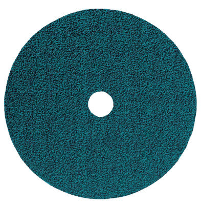 Zirconium Coated-Fiber Discs, Zirconia Alumina, 5 in Dia., 24 Grit