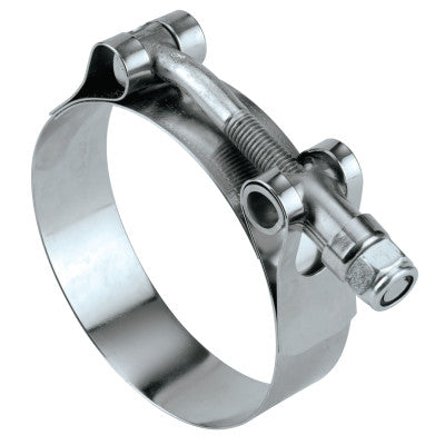 Heavy-Duty T-Bolt Clamp, 3 1/4"-3 1/2" Dia, 3/4"W, Stainless Steel