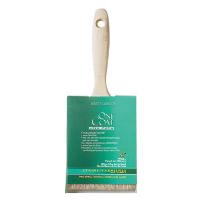 ONE COAT Stain/Varnish Brushes, 7/8" thick, 3 1/4" trim, White China