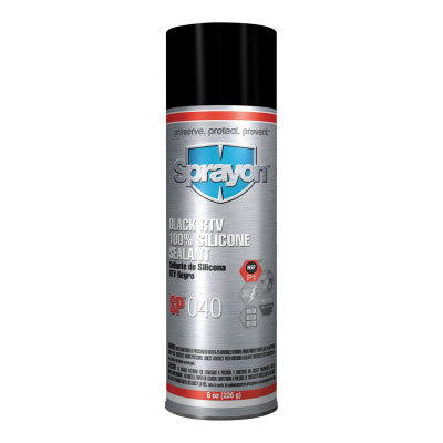 RTV Silicone Sealants, 8 oz Aerosol Can, Black