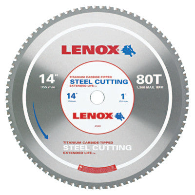 Metal Cutting Circular Saw Blades, 14 in, 80 Teeth, Steel
