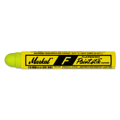 Paintstik F Markers, 11/16 in dia, 4 3/4 in, Fluorescent Yellow