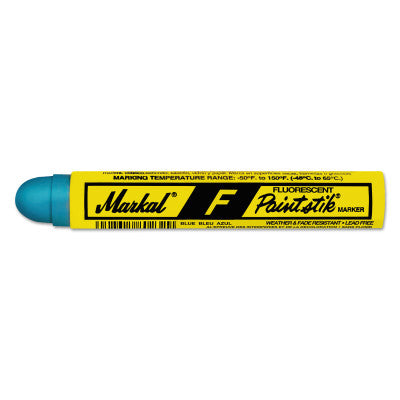 Paintstik F Markers, 11/16 in dia, 4 3/4 in, Fluorescent Blue