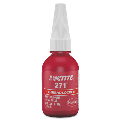 271 Threadlockers, High Strength, 10 mL, 1 in Thread, Red