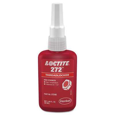 272 Threadlockers, High Temp/High Strength, 50 mL, Red