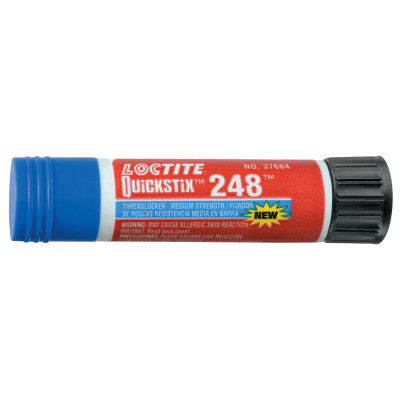 QuickStix 248 Threadlockers, High Strength, 19 g, 3/4 in Thread, Blue