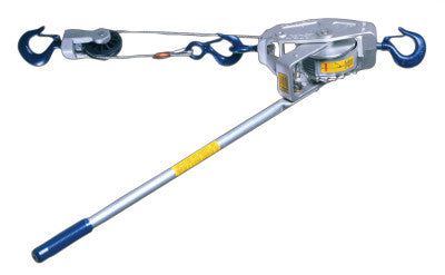 Cable Ratchet Hoist-Winches, 2 Tons Capacity, 20 ft Lifting Height, 110 lbf